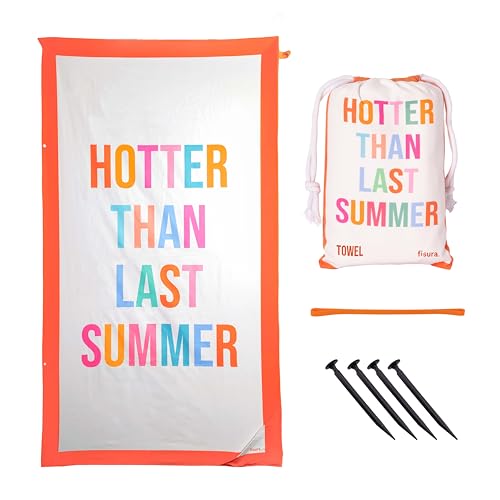 FISURA Hotter Than Last Summer Großes Strandtuch aus Mikrofaser, leicht, für Pool, Strand, Camping, Picknick, Anti-Sand, schnelltrocknend, originelles Geschenk, 180 x 100 cm FISURA Hotter Than Last Summer Großes Strandtuch aus Mikrofaser, leicht, für Pool, Strand, Camping, Picknick, Anti-Sand, schnelltrocknend, originelles Geschenk, 180 x 100 cm von FISURA