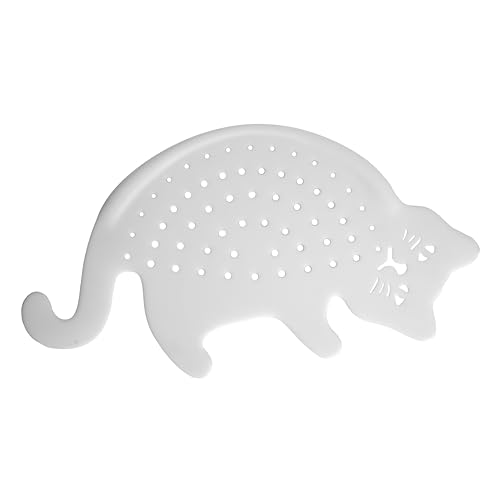 Fisura - Original halbmondförmiges Sieb. Nudelsieb in Katzenform. Küchensieb für Töpfe. Mehrzweck-Sieb 33 x 17,5. ABS (Weiß) von FISURA