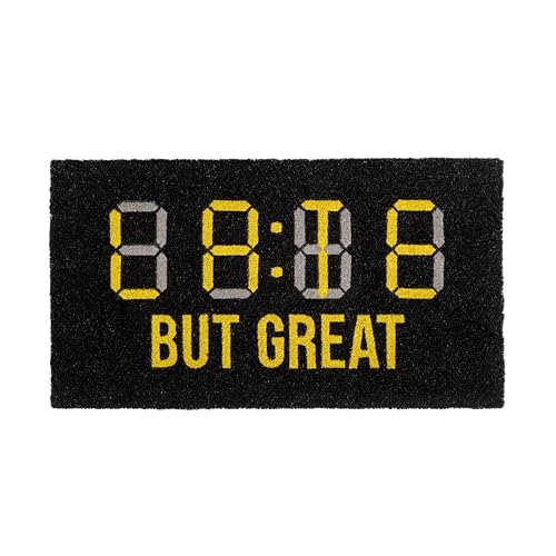 Fisura – Originelle Fußmatte “Late but Great” aus Kokosfaser mit Rutschfester PVC-Unterseite. Fußmatte für den Hauseingang. Schwarz-gelbe Fußmatte. Handbemalt. Maße: 70 cm x 40 cm Fisura – Originelle Fußmatte “Late but Great” aus Kokosfaser mit Rutschfester PVC-Unterseite. Fußmatte für den Hauseingang. Schwarz-gelbe Fußmatte. Handbemalt. Maße: 70 cm x 40 cm von FISURA