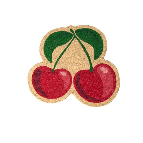 Fisura – Originelle Kokosfußmatte Kirschen“ mit Rutschfester PVC-Unterseite. Rote und grüne Türmatte in einzigartiger Form. Perfekt für den Eingangsbereich. Maße: 54 cm x 50 cm. Fisura – Originelle Kokosfußmatte Kirschen“ mit Rutschfester PVC-Unterseite. Rote und grüne Türmatte in einzigartiger Form. Perfekt für den Eingangsbereich. Maße: 54 cm x 50 cm. von FISURA