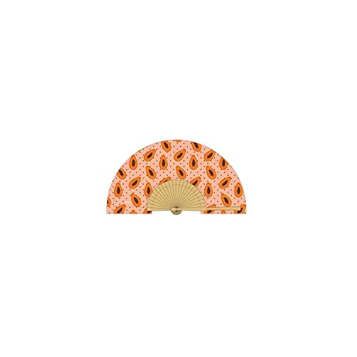 Fisura - Origineller Handfächer mit Papayas Zeichnung. Moderner und lustiger Fächer Rosa und orangefarbener Faltfächer Maße: 42,5 x 23, Material: Holz und Textil. Fisura - Origineller Handfächer mit Papayas Zeichnung. Moderner und lustiger Fächer Rosa und orangefarbener Faltfächer Maße: 42,5 x 23, Material: Holz und Textil. von FISURA