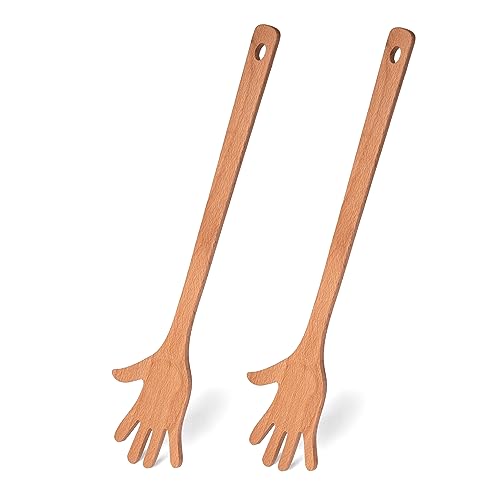 Fisura - Origineller Holzlöffel in Form einer Hand. Set mit 2 Spateln für die Küche. Löffel aus Buchenholz. Hitzebeständiges Küchenzubehör. Fisura - Origineller Holzlöffel in Form einer Hand. Set mit 2 Spateln für die Küche. Löffel aus Buchenholz. Hitzebeständiges Küchenzubehör. von FISURA