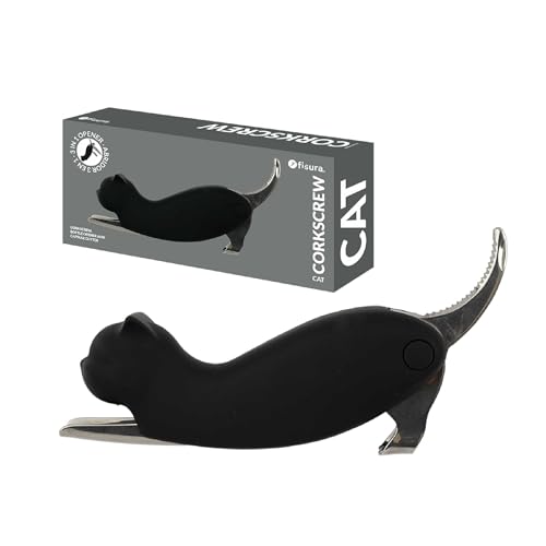 Fisura - Origineller Korkenzieher "Katze“. Korkenzieher aus rostfreiem Stahl mit integriertem Folienschneider. Lustiger Weinöffner. Bieröffner, ideal als Geschenk. Fisura - Origineller Korkenzieher "Katze“. Korkenzieher aus rostfreiem Stahl mit integriertem Folienschneider. Lustiger Weinöffner. Bieröffner, ideal als Geschenk. von FISURA