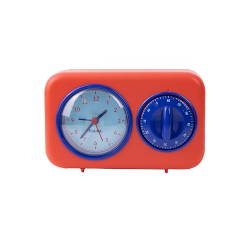 Fisura - Retro Küchen-Timer rot. Analoger Küchen-Timer für 60 Minuten. Multifunktionaler Timer mit Uhr und Alarmfunktion. Originaler Timer. Pomodoro-Timer. Fisura - Retro Küchen-Timer rot. Analoger Küchen-Timer für 60 Minuten. Multifunktionaler Timer mit Uhr und Alarmfunktion. Originaler Timer. Pomodoro-Timer. von FISURA