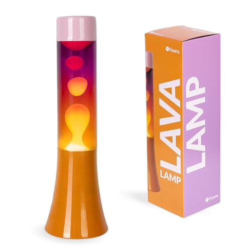 Fisura - Rosa Lavalampe mit orangefarbener Basis und Glas mit einzigartigem Farbverlaufseffekt. Retro-Design, perfektes originelles Geschenk für jede Gelegenheit. Größe: 9 x 9 x 30 cm. Fisura - Rosa Lavalampe mit orangefarbener Basis und Glas mit einzigartigem Farbverlaufseffekt. Retro-Design, perfektes originelles Geschenk für jede Gelegenheit. Größe: 9 x 9 x 30 cm. von FISURA