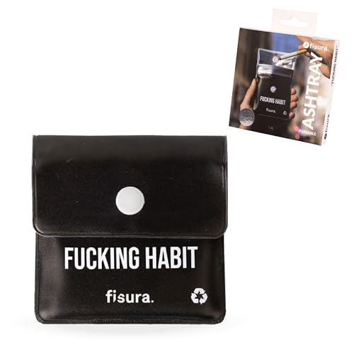 Fisura – Tragbarer Taschenaschenbecher „F*cking habit“. Praktisches Accessoire für Auto, Reisen oder Outdoor. Wiederverwendbare, originelle Beutel für Asche. 8 x 8 cm. Fisura – Tragbarer Taschenaschenbecher „F*cking habit“. Praktisches Accessoire für Auto, Reisen oder Outdoor. Wiederverwendbare, originelle Beutel für Asche. 8 x 8 cm. von FISURA