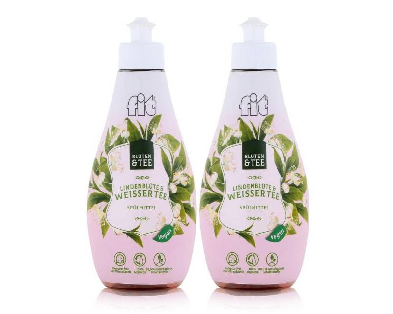 FIT fit Spülmittel Lindenblüte & weisser Tee 400ml - Geschirrspülmittel (2 Geschirrspülmittel von FIT