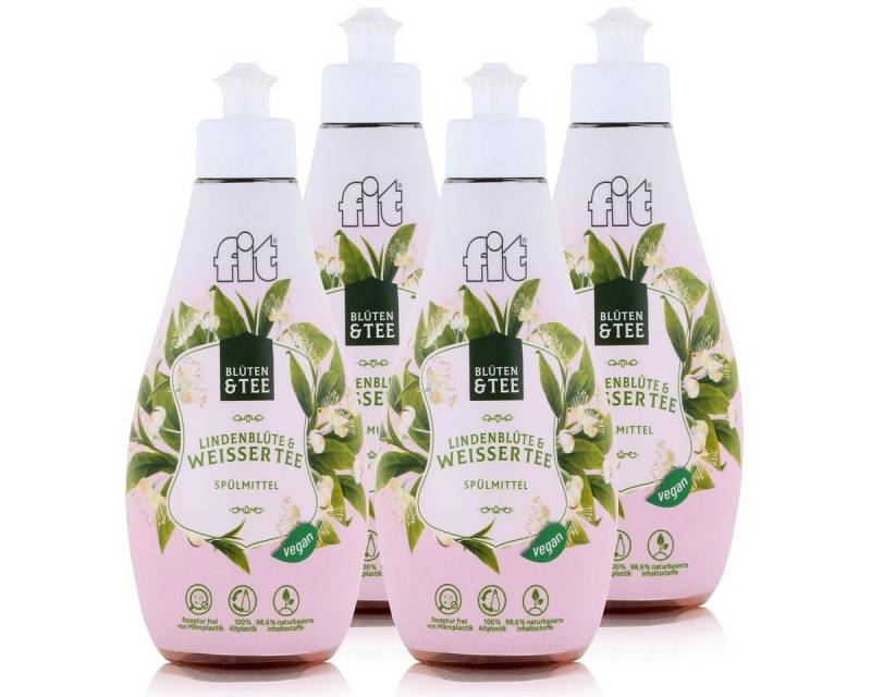 FIT fit Spülmittel Lindenblüte & weisser Tee 400ml - Geschirrspülmittel (4 Geschirrspülmittel von FIT