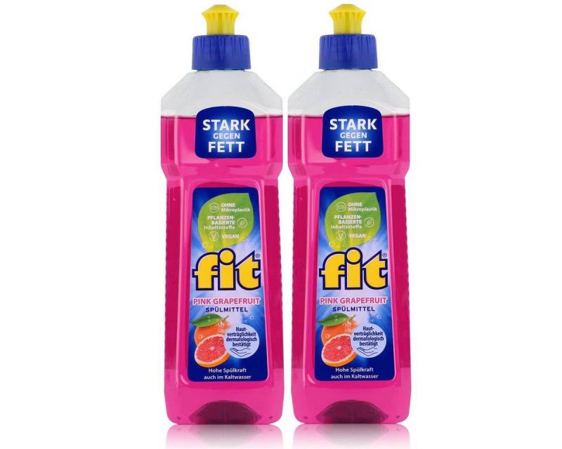 FIT fit Spülmittel Pink Grapefruit 500ml - Hohe Spülkraft (2er Pack) Geschirrspülmittel von FIT