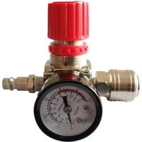 1/4 Zoll Luftkompressor-Druckregler, pneumatischer Druckregler, Druckregelventil mit Anschlussstück, 180 psi, 12 bar (Dreiwegeventil) von FITAGS