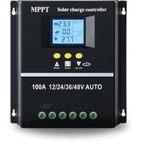 100A MPPT Solarladeregler 12V 24V 36V 48V LCD Display Batterie Intelligenter Regler Max 100V Eingang Dual USB für Blei-Säure/Lithium von FITAGS