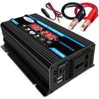12 V 220 V Reiner Sinus-Wechselrichter, 4000 W Reiner Sinus-Wechselrichter-Transformator mit Fernbedienung und zwei Wechselstromsteckdosen für von FITAGS