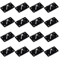 16er-Pack Mini-Lenkrollen, universell, 360 Grad drehbar, selbstklebend, Edelstahl-Lenkrollen, selbstklebende Rollen, Mini-Lenkrollen, schwarz von FITAGS