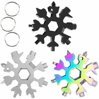 18-in-1 Schneeflocken-Multitool, Edelstahl-Multitool, 18-in-1 Schneeflocken-Multitool-Karte, 3-teilig Uni 3 Pcs von FITAGS