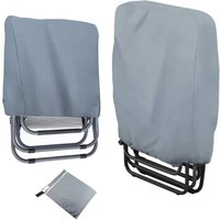 2er-Pack Gartenstuhl-Bezüge, wasserdicht, winddicht, UV-beständig, 210D Oxford-Gewebe, Klappstuhl-Bezug mit Aufbewahrungstasche für von FITAGS