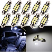 31MM C5W LED-Glühbirne LED-Festoon-Glühbirne mit 2835 8SMD 6500k für Auto-Deckenleuchte DC12V 10 Stück—— von FITAGS