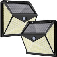 350 led Solarleuchte Außen, 3-Modus Solarleuchte Außen Bewegungsmelder 5,5V 270° Leistungsstarker wasserdichter Solar led Strahler Außen Kabellose von FITAGS