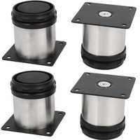 4er-Set Küchenmöbelfüße aus Edelstahl - Verstellbar - Rund - 50 x 60 mm 4er-Set Küchenmöbelfüße aus Edelstahl - Verstellbar - Rund - 50 x 60 mm von FITAGS