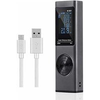 Fitags - 80 m Laser-Entfernungsmesser, über usb wiederaufladbarer digitaler Laser-Entfernungsmesser, LCD-Hintergrundbeleuchtung, elektronischer von FITAGS