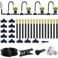 Fitags - Bewässerungssystem-Kit, 360° faltbares Tropfbewässerungssystem mit 15 m Tropfbewässerungsschlauch, DIY-Kits für automatische von FITAGS
