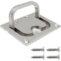 Fitags - Bootsbündige Luken Edelstahl-Marinegriff Bootsbündige Luke Flush Pull-Griff mit 4 Schrauben für Marine-Yacht-Bootsschrank-Schließfach von FITAGS