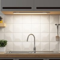 Dimmbare LED-Schrankleuchte 30 cm, kabellose Wandleuchte mit Handsensor für den Innenbereich, wiederaufladbare LED-Lichtleiste unter dem Küchenschrank von FITAGS