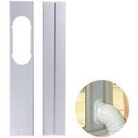 Fitags - Dreistufig versenkbare Prallblech-Dichtplatte für mobile Klimageräte integriert in die Fensterrahmenplatte - Höhenverstellbar 55-110 cm, von FITAGS