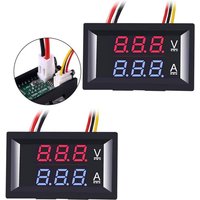 Fitags - 2 Stück LED-Voltmeter Amperemeter, Digital-Multimeter-Anzeige Spannung Strom Tester, dc 0-100V 10A Spannungsdetektor Strommessgerät Panel von FITAGS