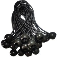 Fitags - 25 Stück Bungee-Seile mit Kugeln – Set mit 20 cm Universalspannern mit Bändern – robustes Gummiband, perfekt für Camping, Gepäck und Planen von FITAGS