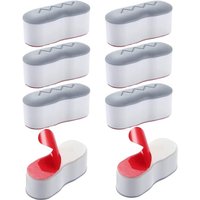 Fitags - 8er-Pack universeller Ersatz-Toilettensitz-Stoßstangen mit starkem Klebstoff für Zuhause, Hotel und Schule (weiß) von FITAGS