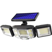 Fitags - Solar Außenleuchte Wandleuchte LED-Leuchte 3 Köpfe 192 LEDs Bewegungsmelder Sicherheitsflutlicht Beleuchtung IP65 Wasserdicht von FITAGS
