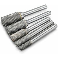 Für eine Fräsmaschine 5-teiliger 1/4 Zoll Doppelschnitt Wolframkarbid-Drehfräser-Schaftsatz Bit von FITAGS