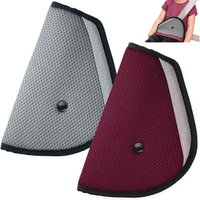 Fitags - Kindersicherheitsgurt-Versteller 2er-Set, Sicherheitsbezüge für Kindersicherheitsgurte – (Rot und Grau) von FITAGS