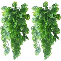 Fitags - Künstliche Efeupflanzen, künstliche tropische Monstera-Palmenblätter für den Innen- und Außenbereich, Hausgarten, Wanddekoration, künstliche Fitags - Künstliche Efeupflanzen, künstliche tropische Monstera-Palmenblätter für den Innen- und Außenbereich, Hausgarten, Wanddekoration, künstliche von FITAGS