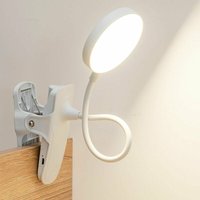 MNS Schreibtischlampe mit Clip, LED 3 Farben Stufenlos Dimmbare Klemmlampe fürs Bett, 360° Flexible Leselampe Buchlampe, mit Ständer, MNS Schreibtischlampe mit Clip, LED 3 Farben Stufenlos Dimmbare Klemmlampe fürs Bett, 360° Flexible Leselampe Buchlampe, mit Ständer, von FITAGS