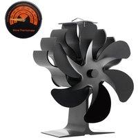 MNS Wärmebetriebener Ofenventilator, 6-Flügel-Kaminventilator, Ofenventilator für Kamin, für Holz-/Holzbrenner oder Kamin MNS Wärmebetriebener Ofenventilator, 6-Flügel-Kaminventilator, Ofenventilator für Kamin, für Holz-/Holzbrenner oder Kamin von FITAGS