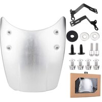 Fitags - Motorrad Windschutzscheibe, Windschutzscheibe aus Aluminiumlegierung, Frontscheibe für r Nine t 2014-2017(Silber) von FITAGS