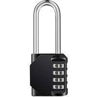Robustes Zahlenschloss – Zahlenschloss mit Schlüssel und Diebstahlschutz, 6,35 cm langer Bügel, Zinklegierung, 4-stelliges Zahlenschloss für Zaun, von FITAGS