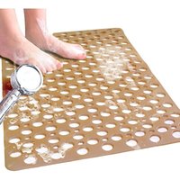 Rutschfeste Duschmatte, 43x75 cm quadratische Badematte, maschinenwaschbare rutschfeste Badewannenmatte mit Saugnapf, Kaffee Rutschfeste Duschmatte, 43x75 cm quadratische Badematte, maschinenwaschbare rutschfeste Badewannenmatte mit Saugnapf, Kaffee von FITAGS