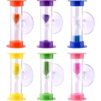 Sanduhr, Sanduhr mit Saugnapf, für Spiele, Kochen, Zähneputzen, Zeit-Countdown-Berechnung (6er-Pack) von FITAGS