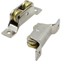 Schiebetürrollen, zwei Räder – Eisenrollen, feste Torrolle, Nut-Stützrad, U-Nut, Rollen für Schiebetürschiene, Glasrolle, 2 Stück von FITAGS