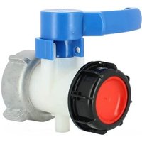 Fitags - sl.gt Absperrklappe mit Aluminium-Schwimmmutter für 1000 Liter IBC-Tank, Mutter S75X6 und Auslass S60X6 von FITAGS