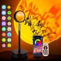 Fitags - Sonnenuntergangslampe Sonnenuntergangslampe Nachtlicht led Neon Projektor Licht Gaming Nachttisch/Schreibtischlampe Rgb Ambiente von FITAGS