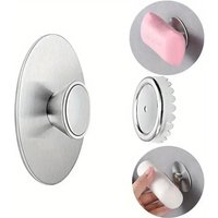 Stück Seifenschale zur Wandmontage, Seifenhalter aus Edelstahl mit magnetischem Saugnapf, Seifenregal zur Wandmontage, einfacher von FITAGS