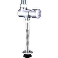 Urinalspülventil, Automatisches Sensor-Toilettenspülventil mit Eisenknopf Manuelle Verzögerungsdruck-Urinalspülung, Größe: 22,5 x 8,5 cm von FITAGS
