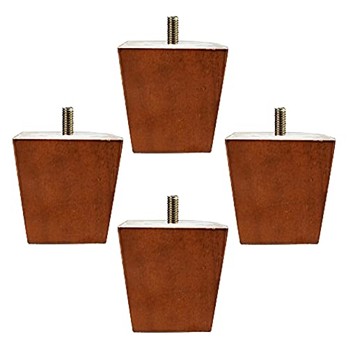 FITIOS Möbel-Sofabeine, 4 Stück Holzmöbelbeine, Sofafüße aus massivem Holz, konische Tischbeine Kiefernholz, Ersatzfüße for Schrank/Stuhl/Schreibtisch, vorinstallierte M10-Gewindemöbel(12cm) von FITIOS