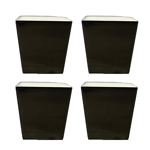 FITIOS Möbel-Sofabeine, 4 Stück Sofa-Holzfüße, Holzmöbelbeine, Tischbeine aus Massivholz, Ersatzfüße for TV-Ständer/Couchtisch/Schrank/Ottomane/Loveseat, mit Schrauben und(Black,8cm) von FITIOS