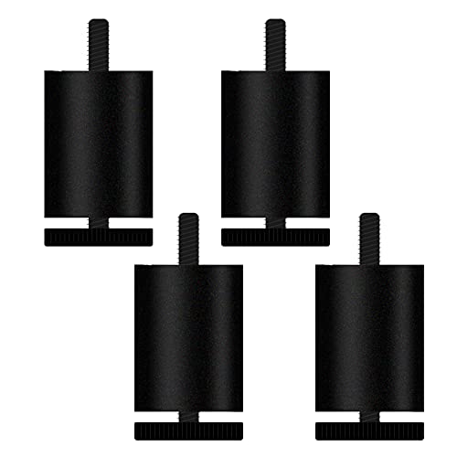 FITIOS Möbel-Sofabeine, 4-teilige verstellbare Möbelbeine, Schrankbeine aus Metall, Tischbeine Aluminiumlegierung, Ersatz-Sofa-Stützfüße, Kühlschrankfüße, Waschmaschinenfüße, M8(Black,15cm/5.9in) von FITIOS