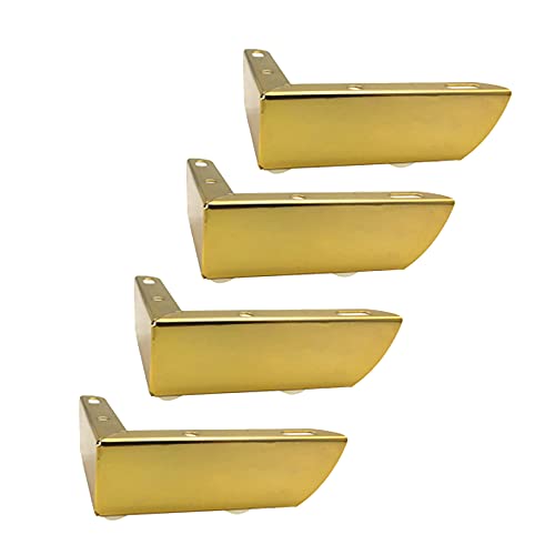 FITIOS Möbel-Sofabeine, 4er-Set Ersatz-Möbelbeine, dreieckige Metallstützbeine, Moderne Sofafüße, DIY-Tischbeine aus Metall, geeignet for Möbelfüße wie Schränke, Kaffee(Gold,3cm) von FITIOS