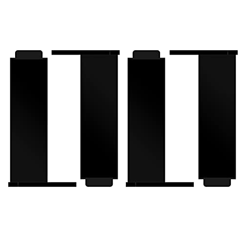 FITIOS Möbel-Sofabeine, 4er-Set verstellbare Möbelfüße aus Metall, Sofabeine, Möbelstützbeine Aluminiumlegierung, DIY-Ersatz for Schrank-, Stuhl- und Tische, Dreieckmontage(Black,6cm) von FITIOS